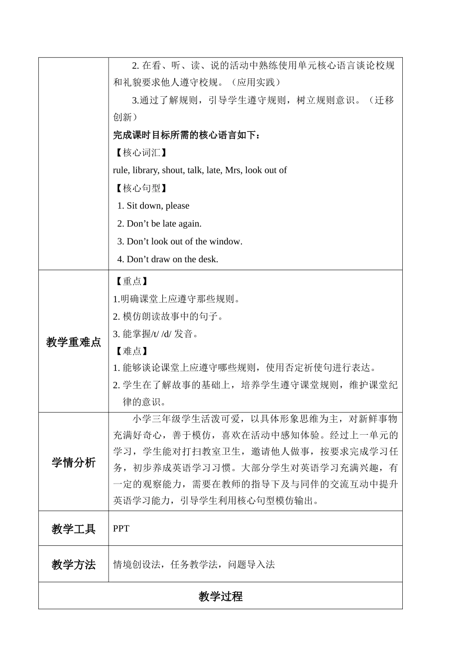 译林版英语三年级下册Unit3 第1课时 Cartoon time（教学设计）.docx_第2页