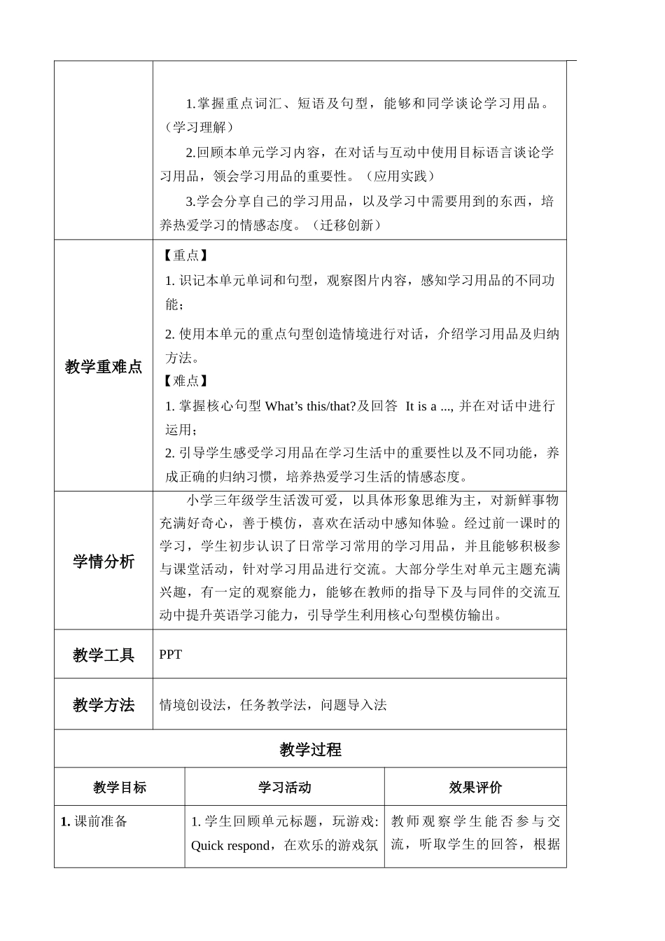 译林版英语三年级下册Unit1 第3课时 Wrap-up time（教学设计）.docx_第2页