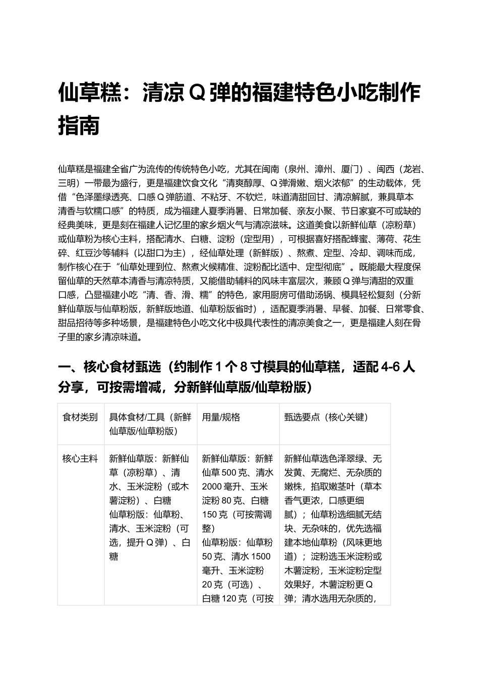 仙草糕:清凉Q弹的福建特色小吃制作指南.docx_第1页