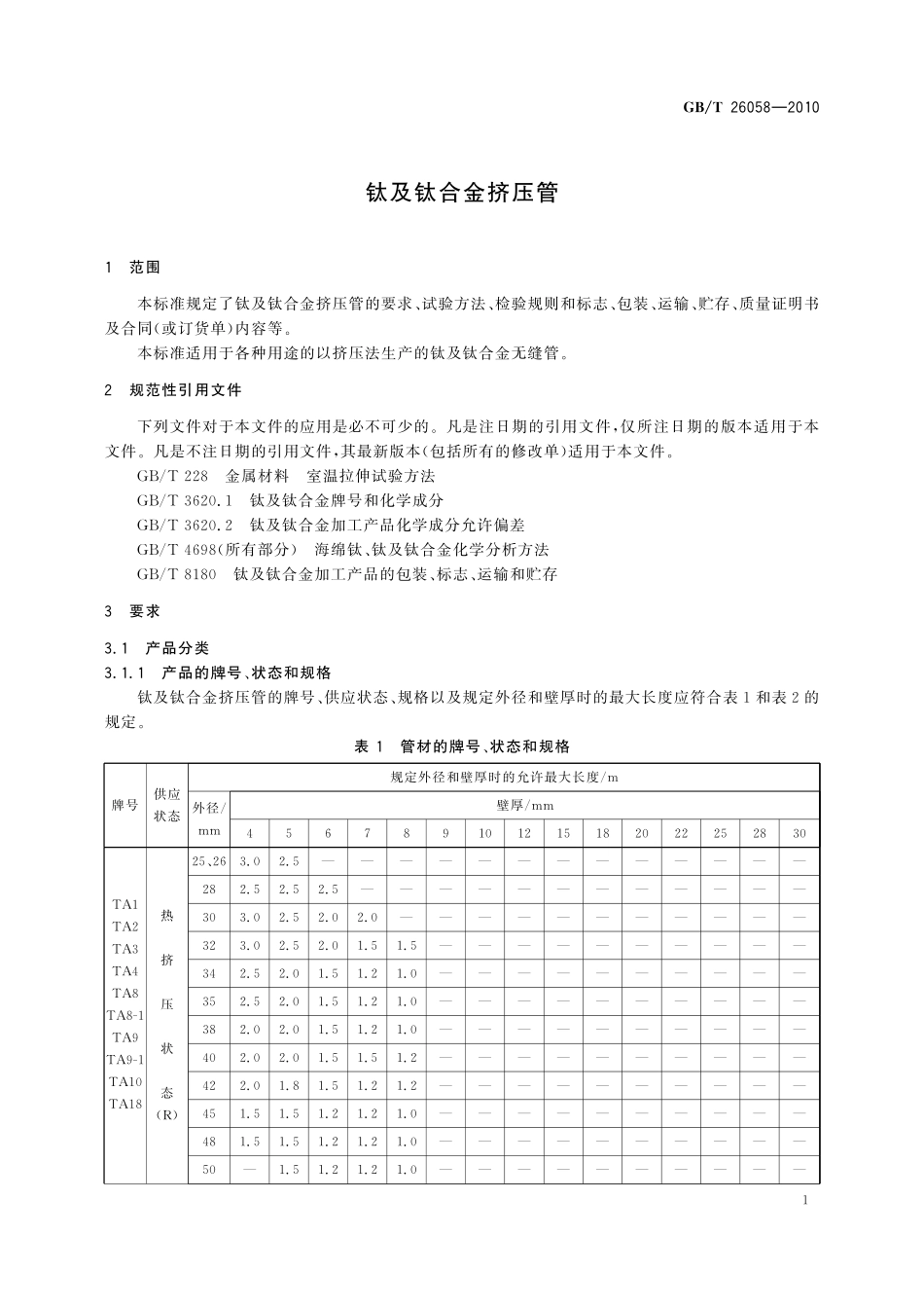 GB／T 26058-2010 钛及钛合金挤压管.pdf_第3页