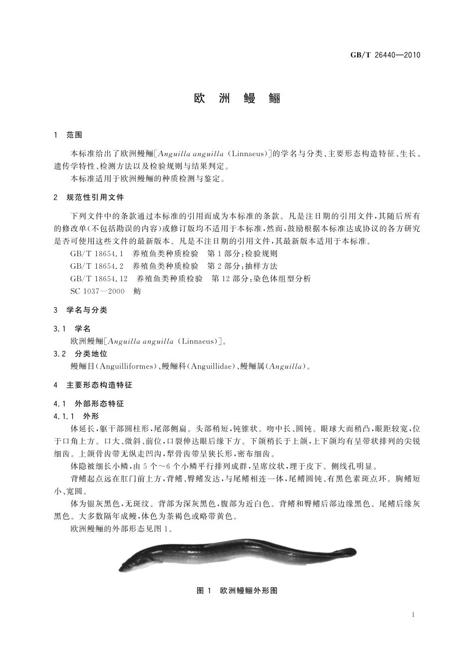 GB/T 26440-2010 欧洲鳗鲡.pdf_第3页