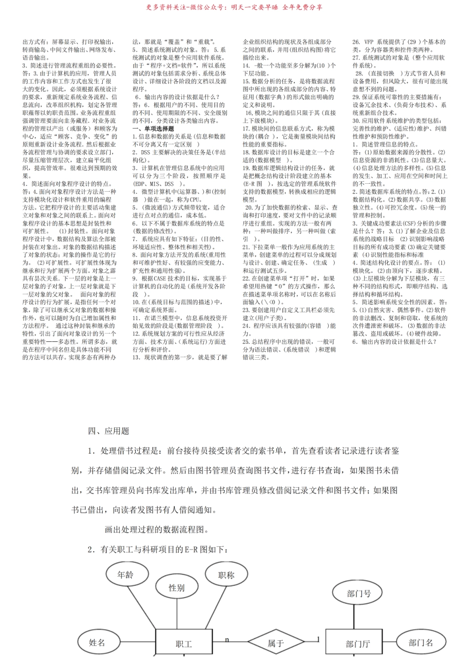 00051管理系统中计算机应用——考试复习资料(已排版).pdf_第3页