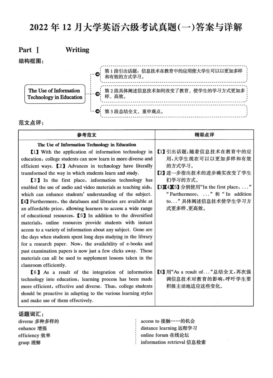 2022.12英语六级解析第1套.pdf_第1页