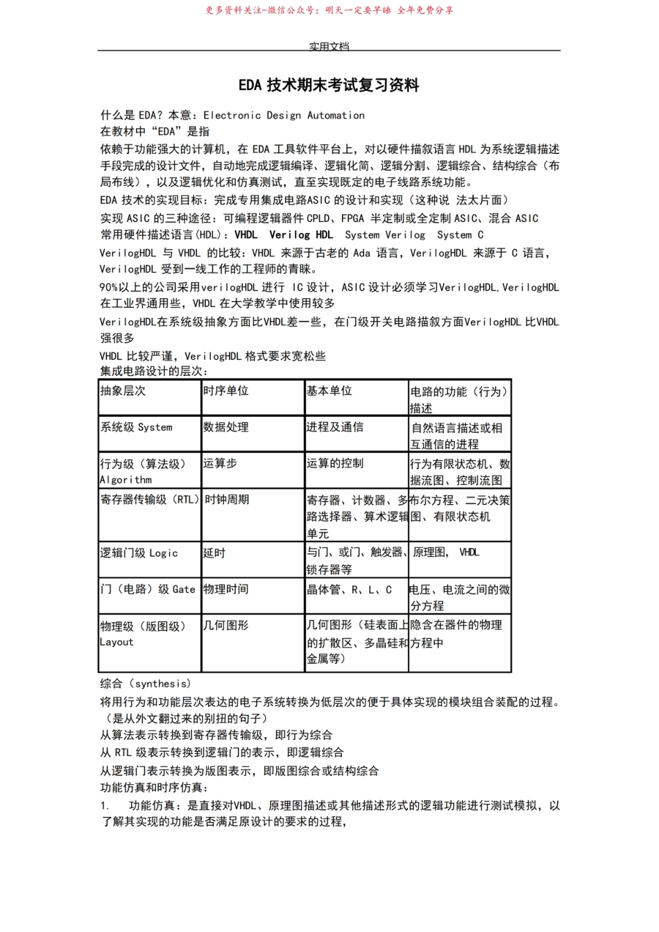 EDA技术期末考试复习资料.pdf_第1页