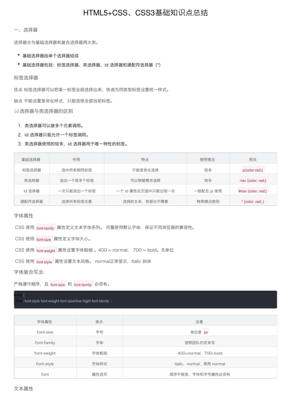 HTML5+CSS、CSS3基础知识点总结.pdf_第1页