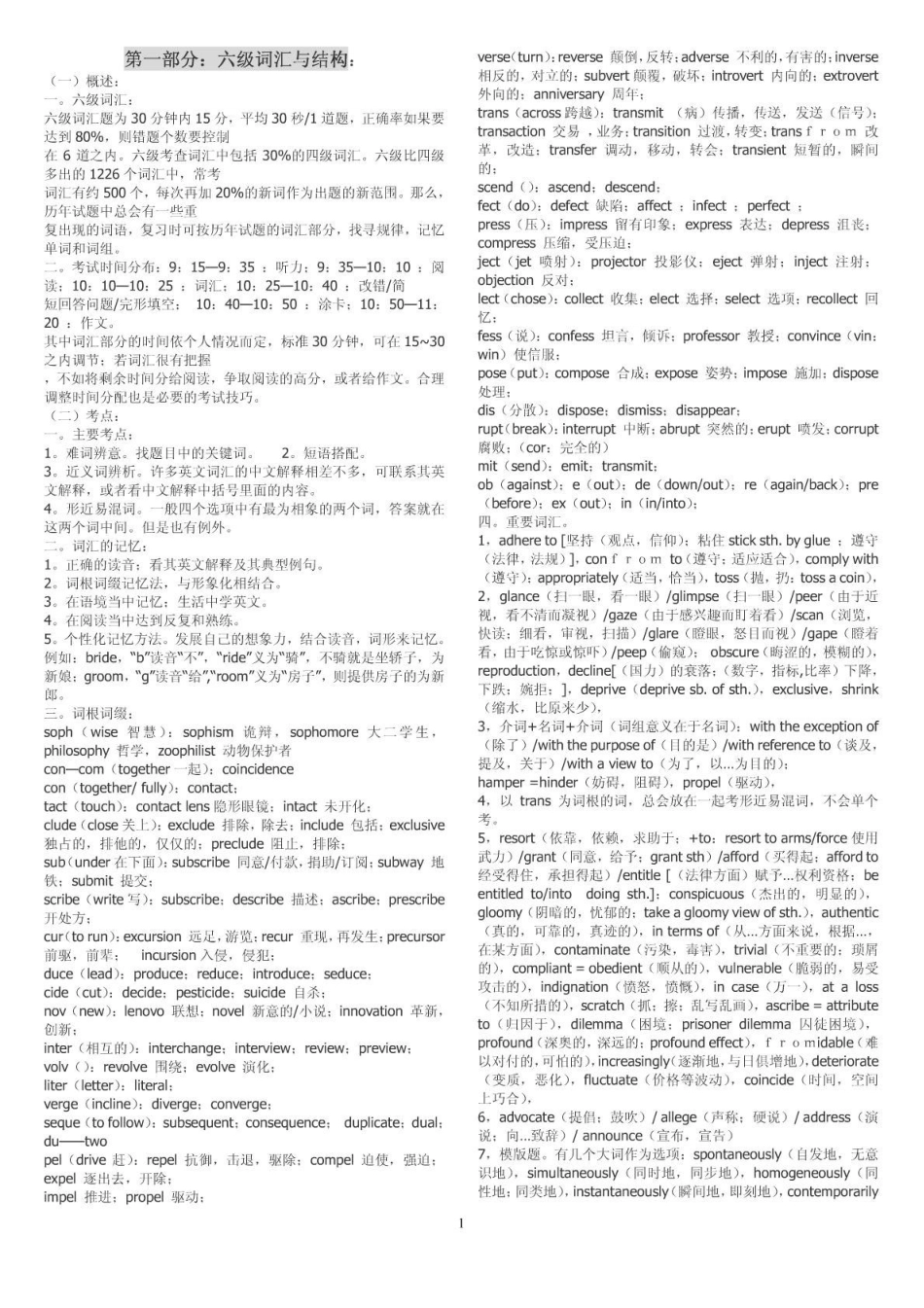 大学英语六级听力词汇 精讲 技巧(个人整理新东方资料).pdf_第1页