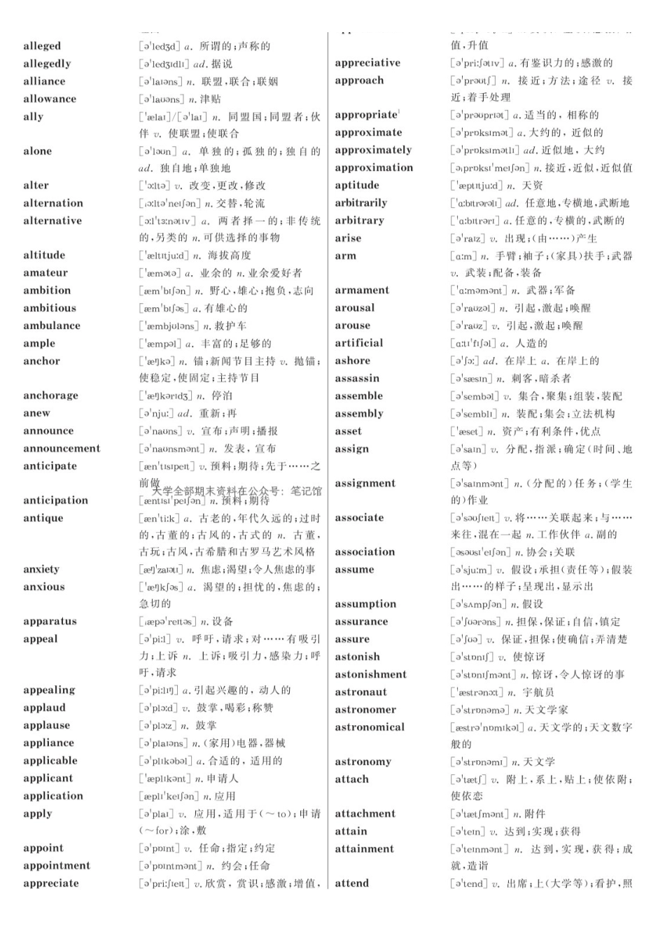 大学英语四级高频词汇带音标正序版.pdf_第2页