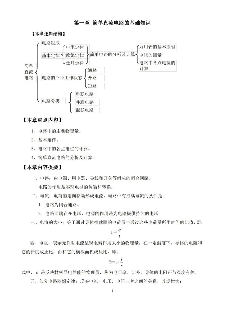 电工基础复习提纲.pdf_第1页
