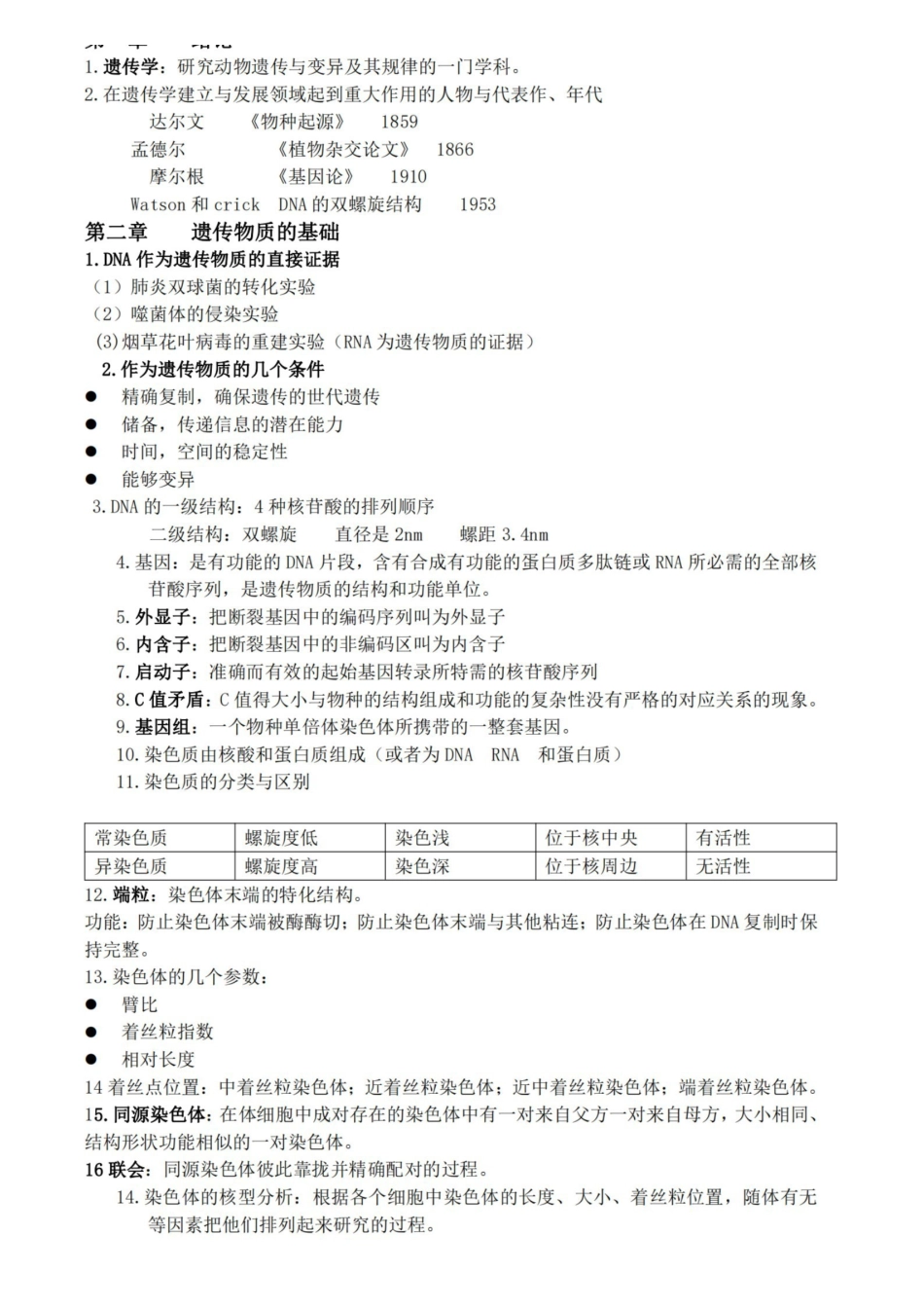 动物遗传学复习资料.pdf_第1页