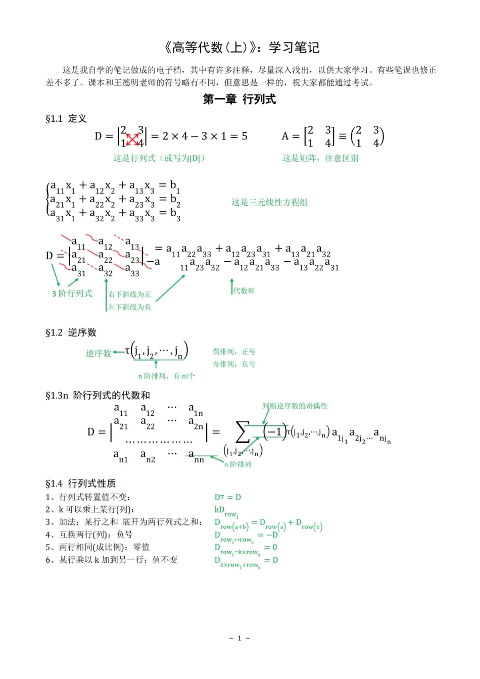 高等代数：学习笔记.pdf_第1页