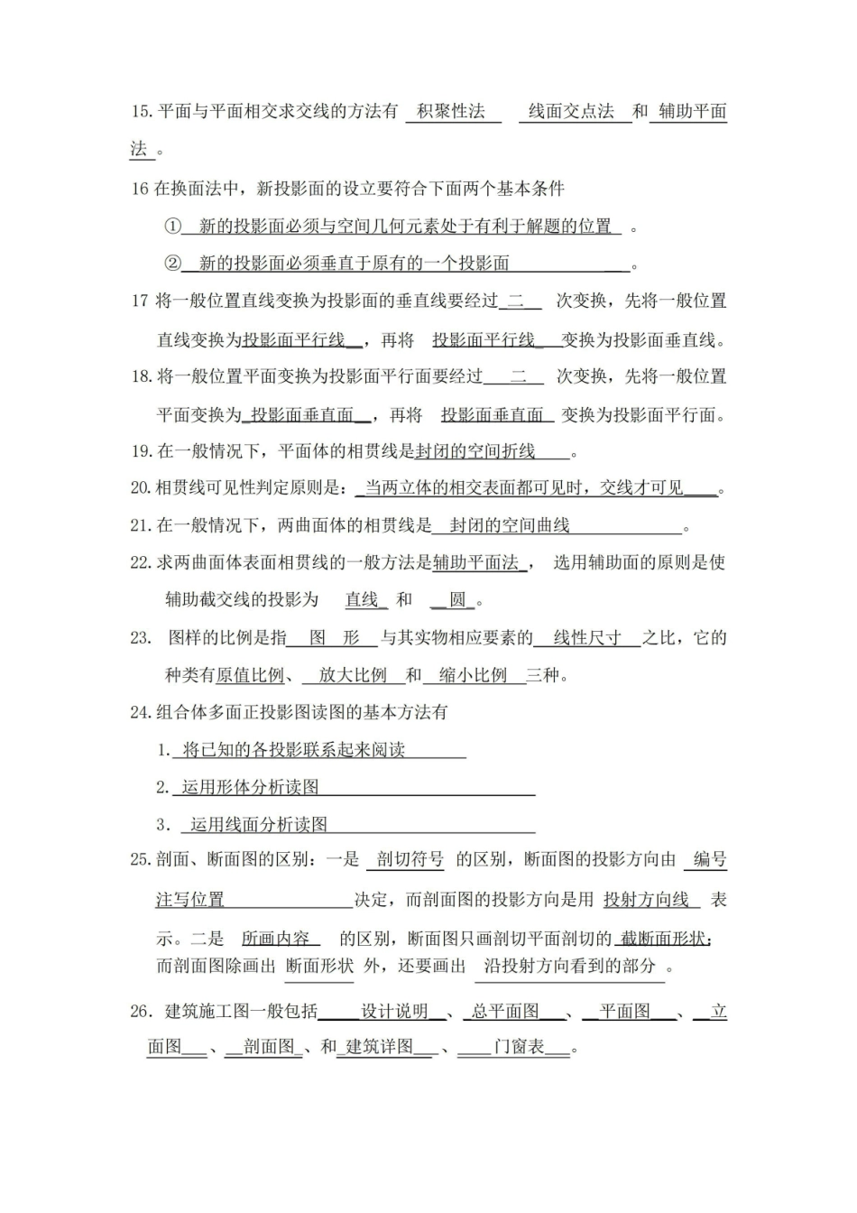 工程制图考试试题(附答案).pdf_第2页
