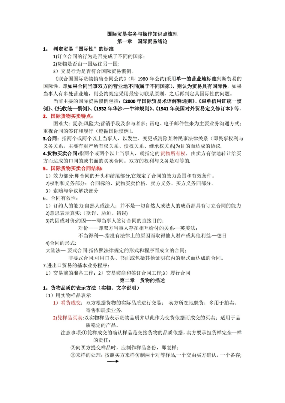 国际贸易实务与操作知识点自整理.pdf_第1页