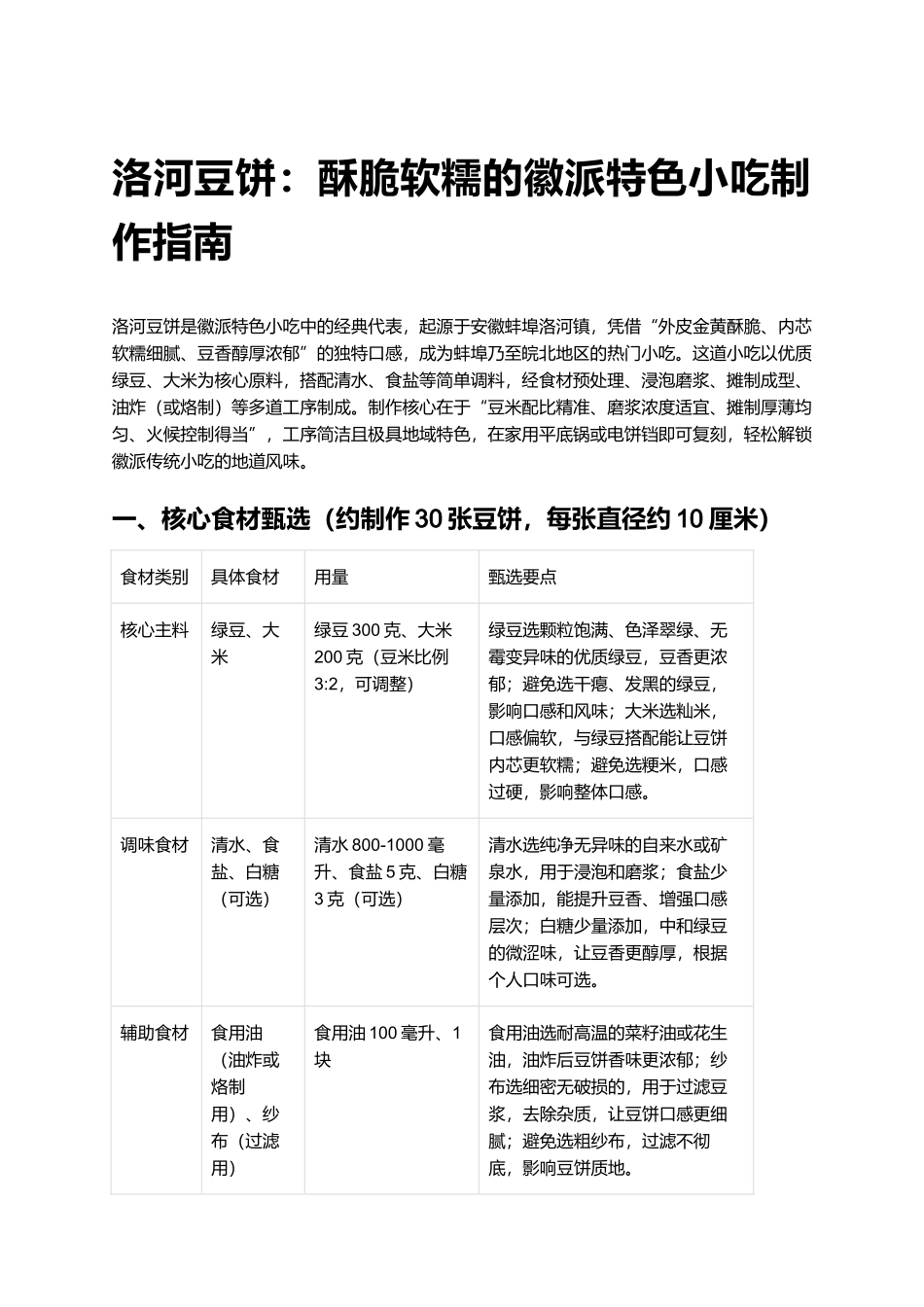 洛河豆饼:酥脆软糯的徽派特色小吃制作指南.docx_第1页