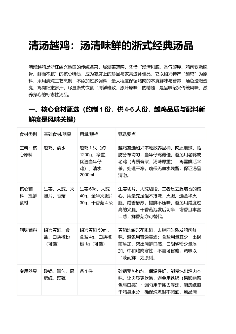 清汤越鸡：汤清味鲜的浙式经典汤品.docx_第1页