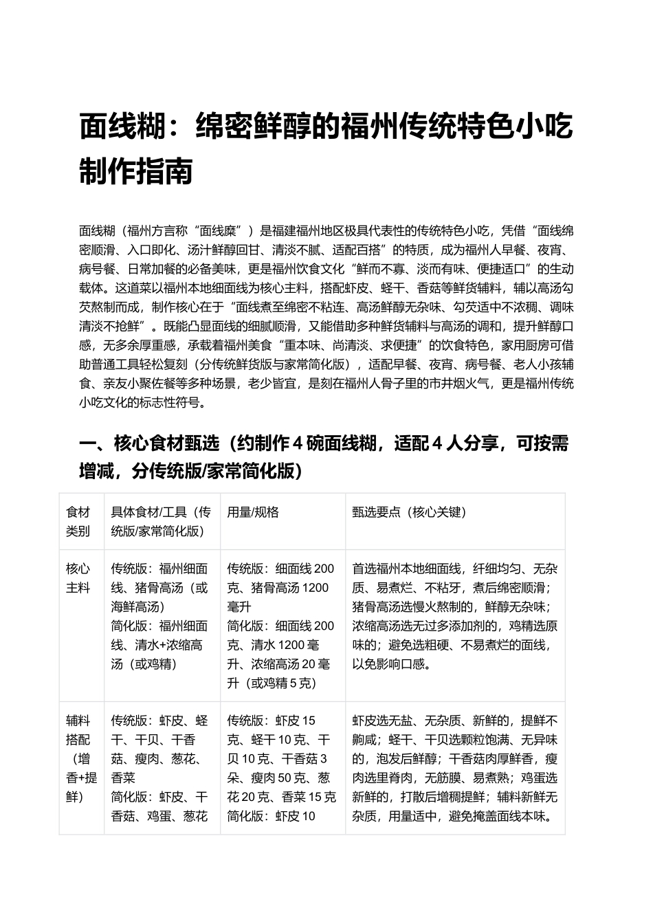面线糊：绵密鲜醇的福州传统特色小吃制作指南.docx_第1页