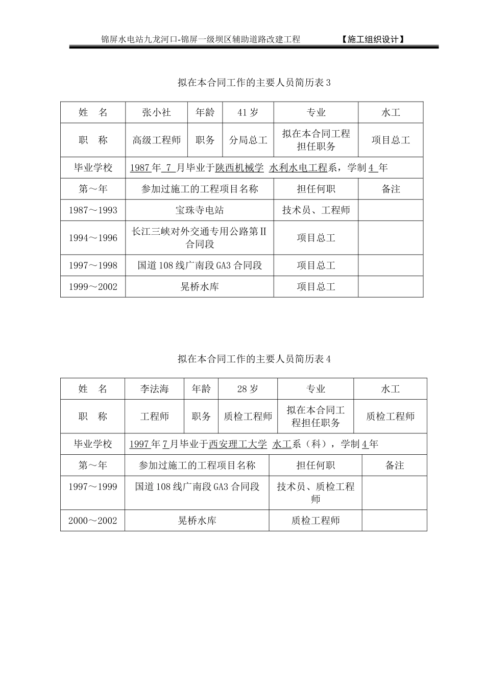 表8 拟投入本合同的主要技术及管理人员简介(1).doc_第2页