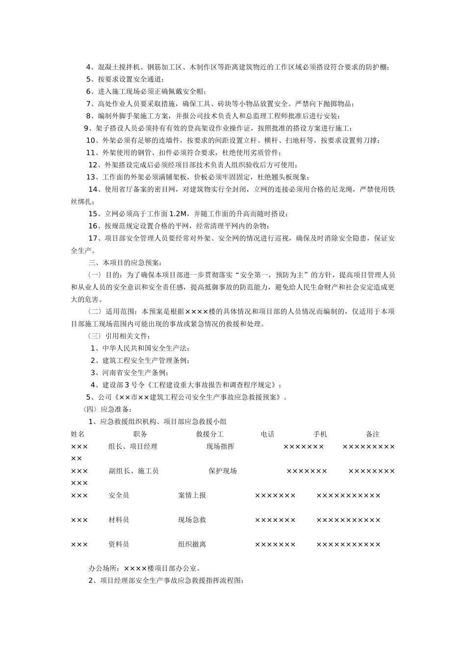 ×楼危险部位、环节的预防措施和应急预案(1).doc_第2页