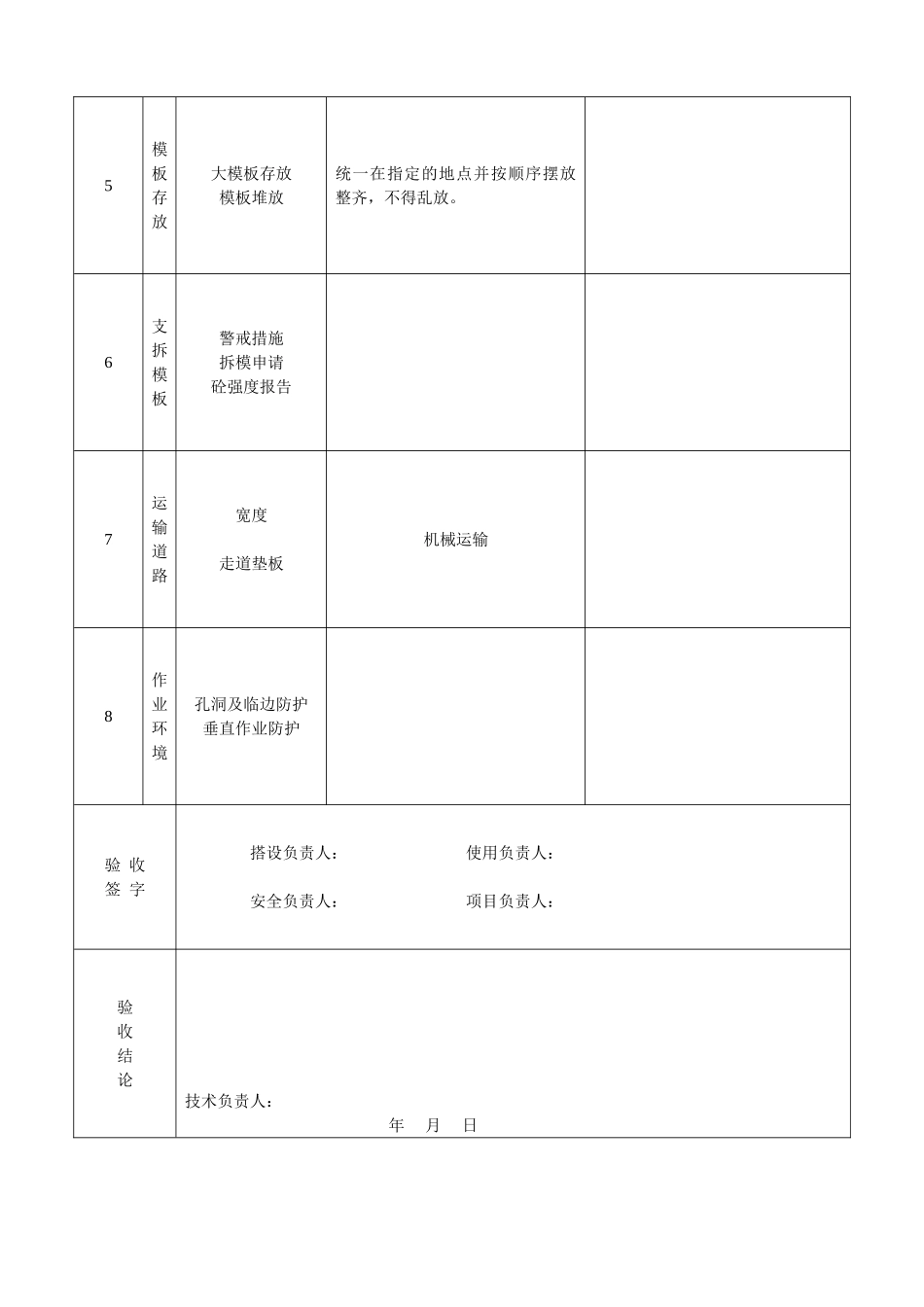 模板验收记录(1) (1).doc_第2页