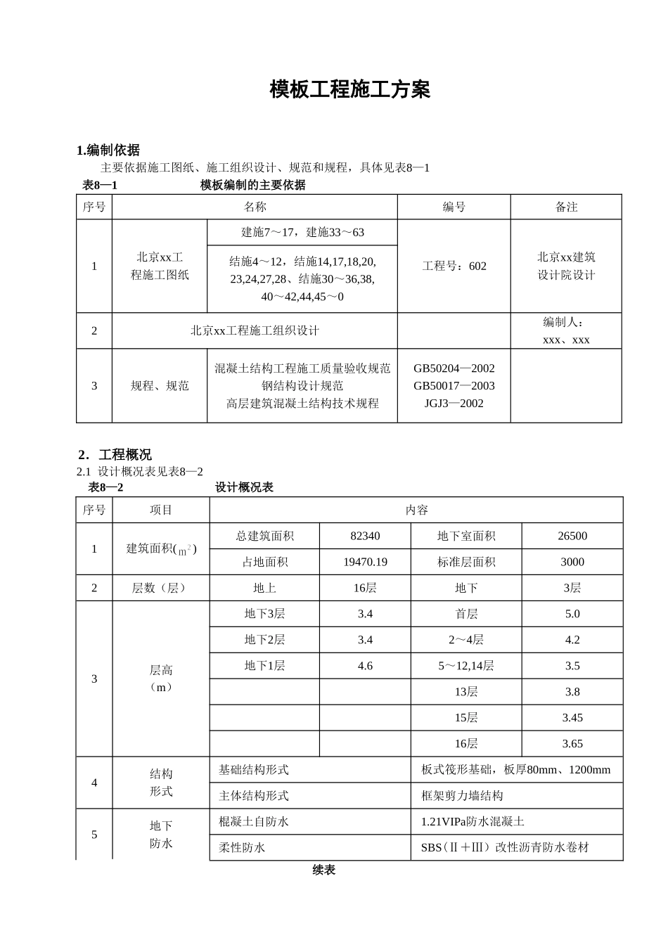 模板工程施工方案(1).doc_第1页