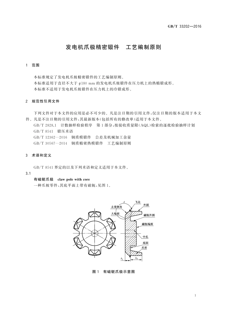GB／T 33202-2016 发电机爪极精密锻件 工艺编制原则.pdf_第3页