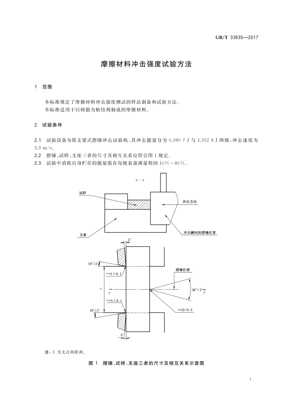 GB／T 33835-2017 摩擦材料冲击强度试验方法.pdf_第3页