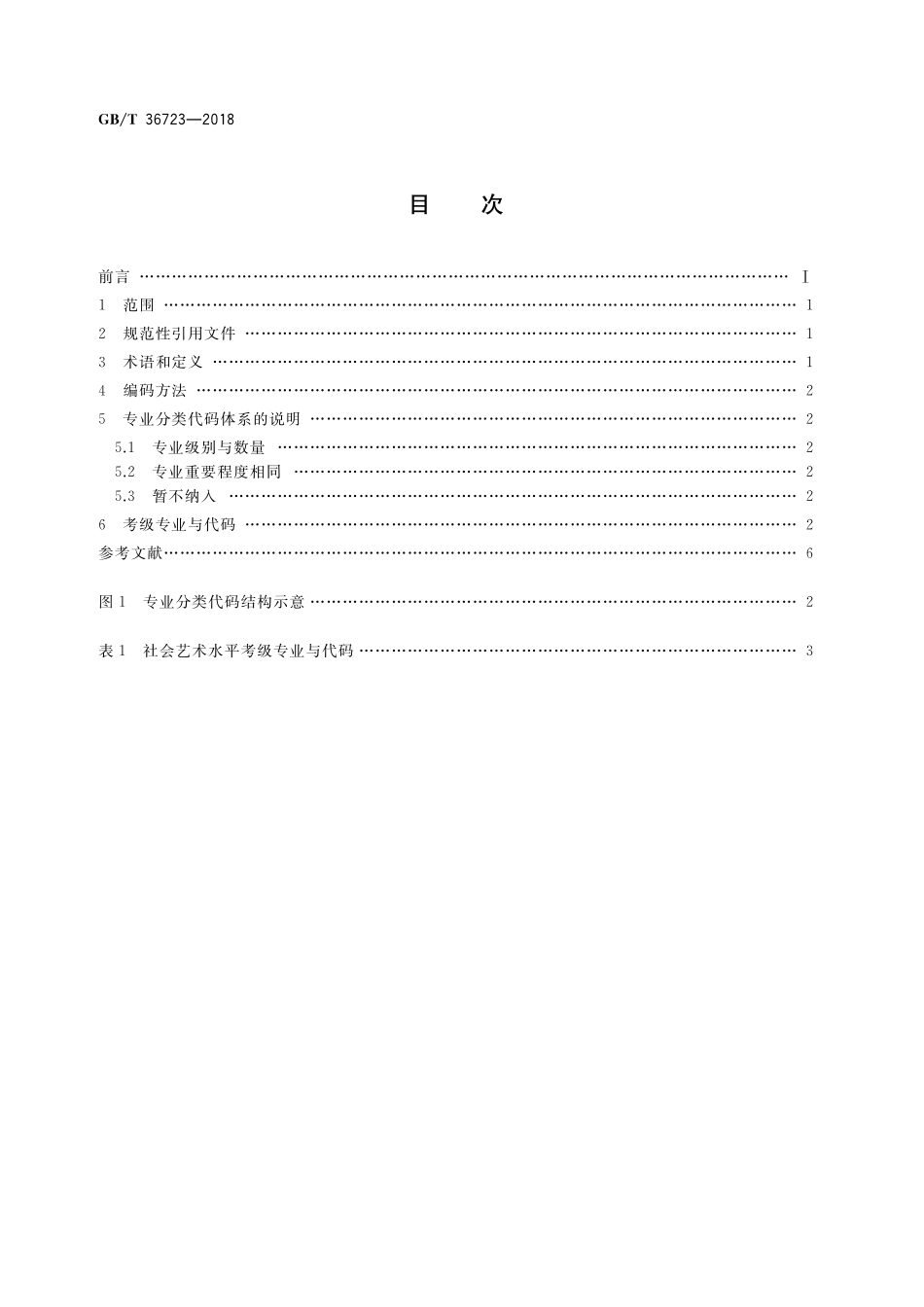 GB／T 36723-2018 社会艺术水平考级 专业分类要求.pdf_第2页