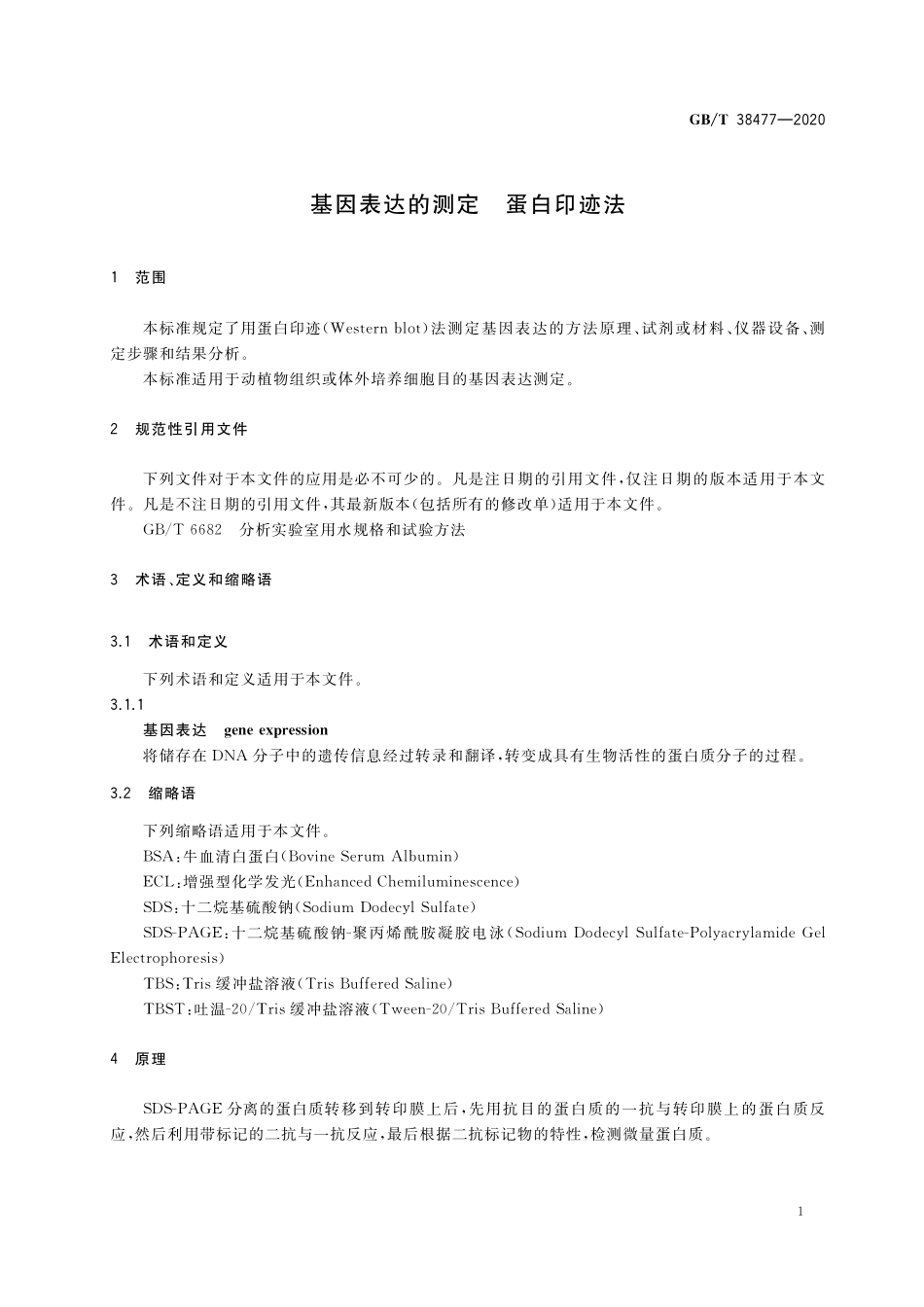 GB／T 38477-2020 基因表达的测定 蛋白印迹法.pdf_第3页