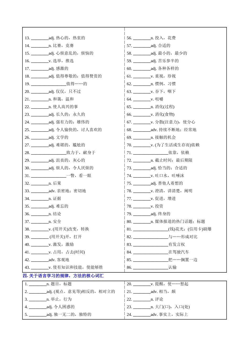 词汇清单03教材核心词汇清单（外研版默写版）（全国通用）.docx_第3页