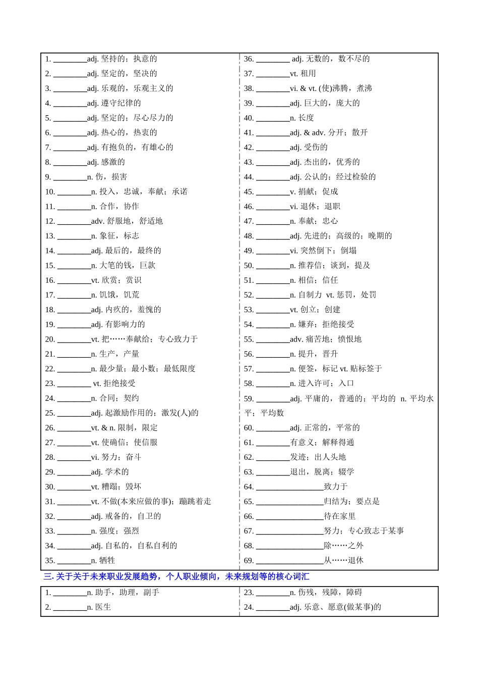 词汇清单04教材核心词汇清单(北师大版默写版)(全国通用).docx_第3页