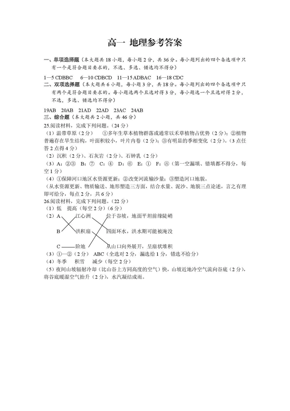 地理浙江衢州市2025-2026学年高一上学期2月期末（2.4-2.6）.pdf_第1页