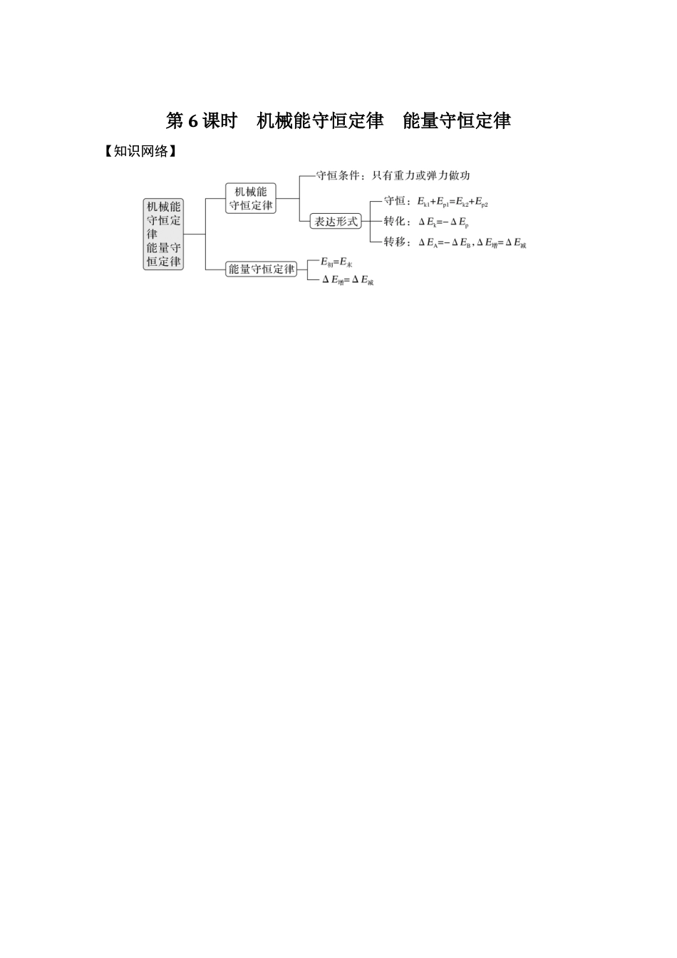 第6课时机械能守恒定律能量守恒定律.docx_第1页
