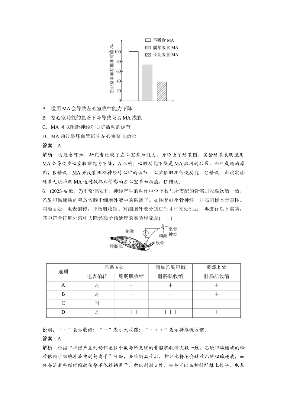 第一部分专题六专题强化练神经调节.docx_第3页