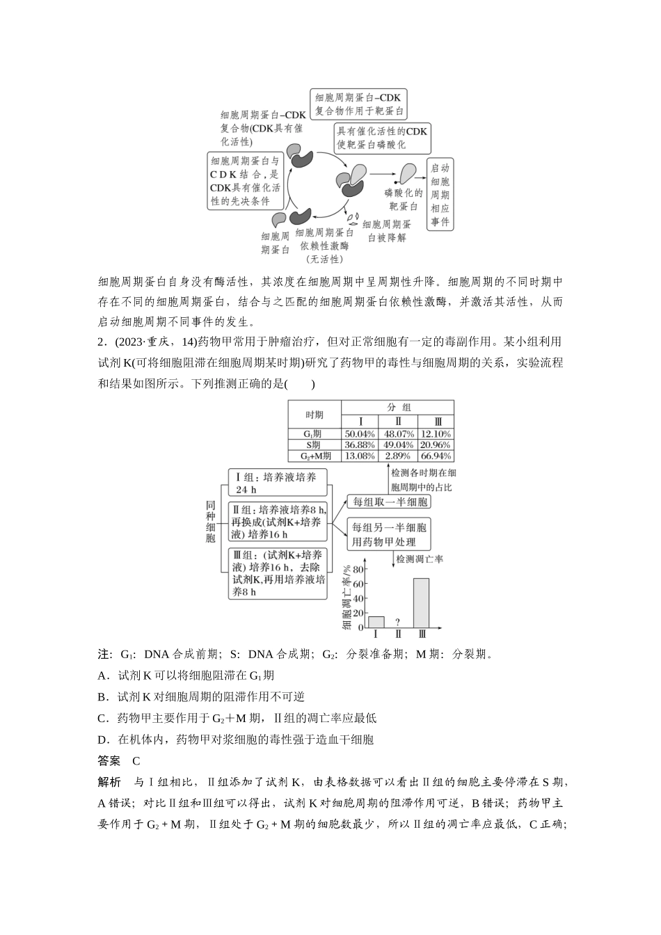 第一部分专题三热点聚焦细胞周期调控和细胞周期同步化.docx_第2页