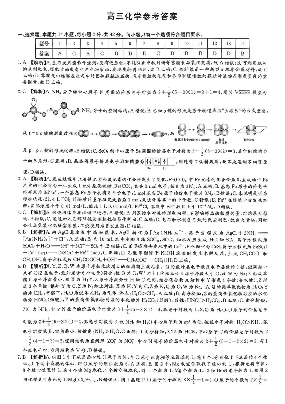 化学湖南长沙市湖南师范大学附属中学2026届高三月考(六)(2.6-2.7)(3).pdf_第1页