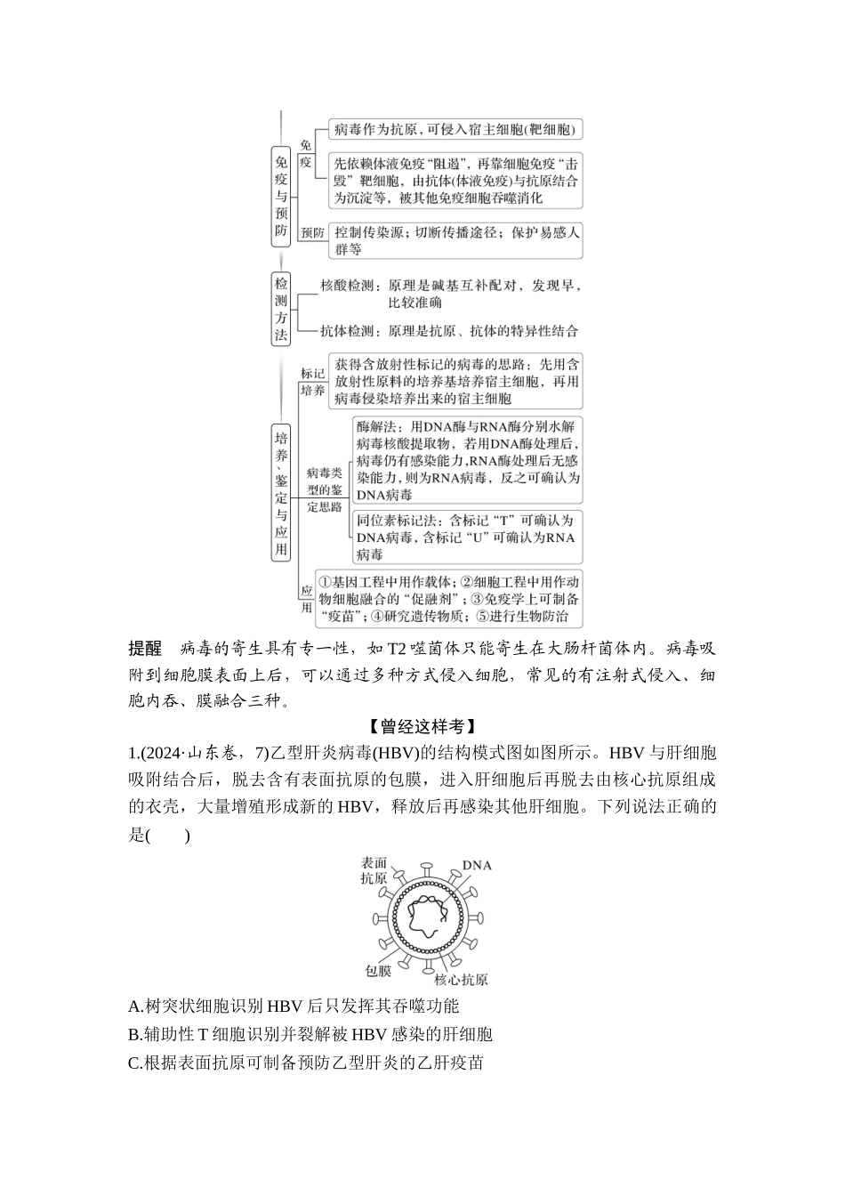 课时2病毒、细胞的结构和功能观、蛋白质的分选和囊泡运输、特殊跨膜运输等.doc_第3页