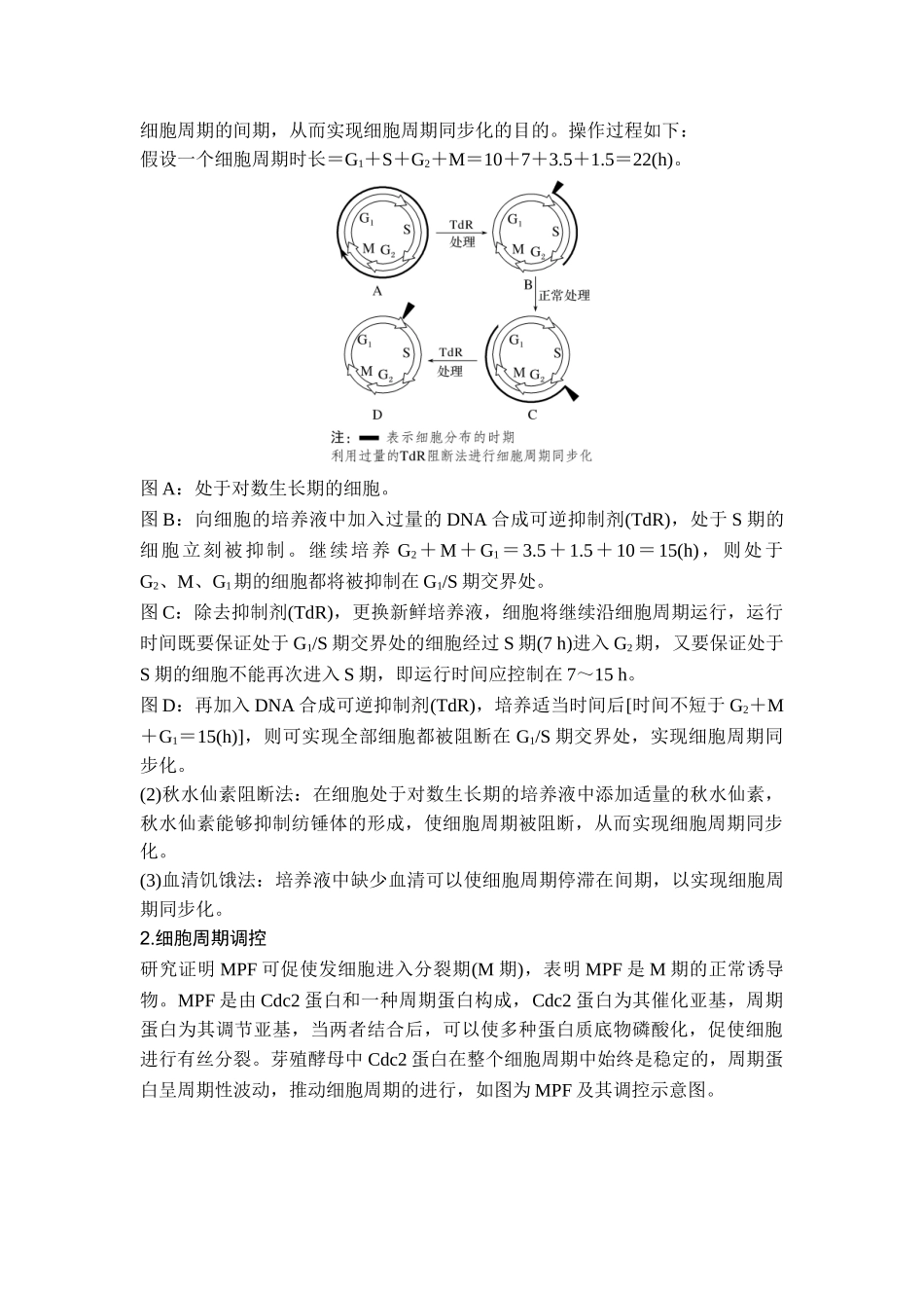 课时2细胞周期同步化、细胞分裂过程中的遗传变异、细胞衰老的学说.doc_第2页