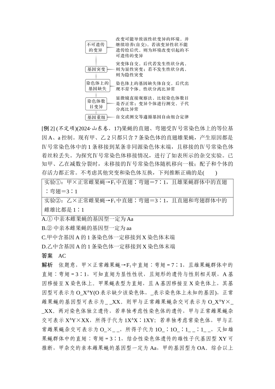 课时突破生物变异类型的实验大题（教师独具）.doc_第3页