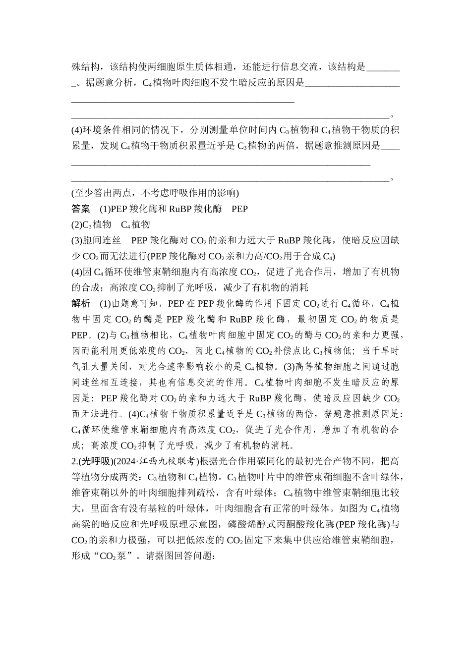 盲点1C3、C4植物的光合作用机理.doc_第2页