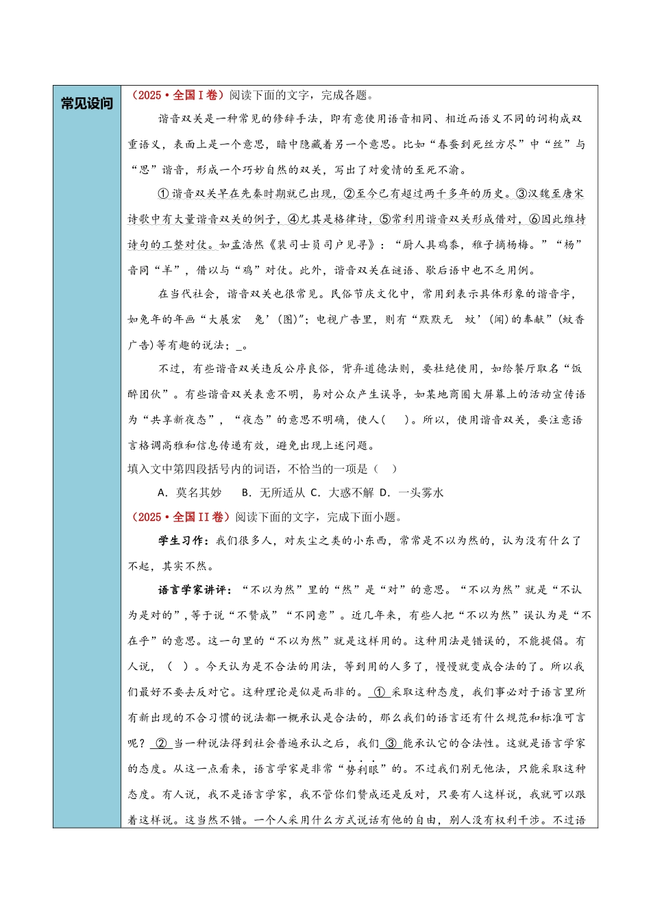 清单01语言文字运用(字词-热门重点趋势题)(知识方法能力清单)(解析版).docx_第2页
