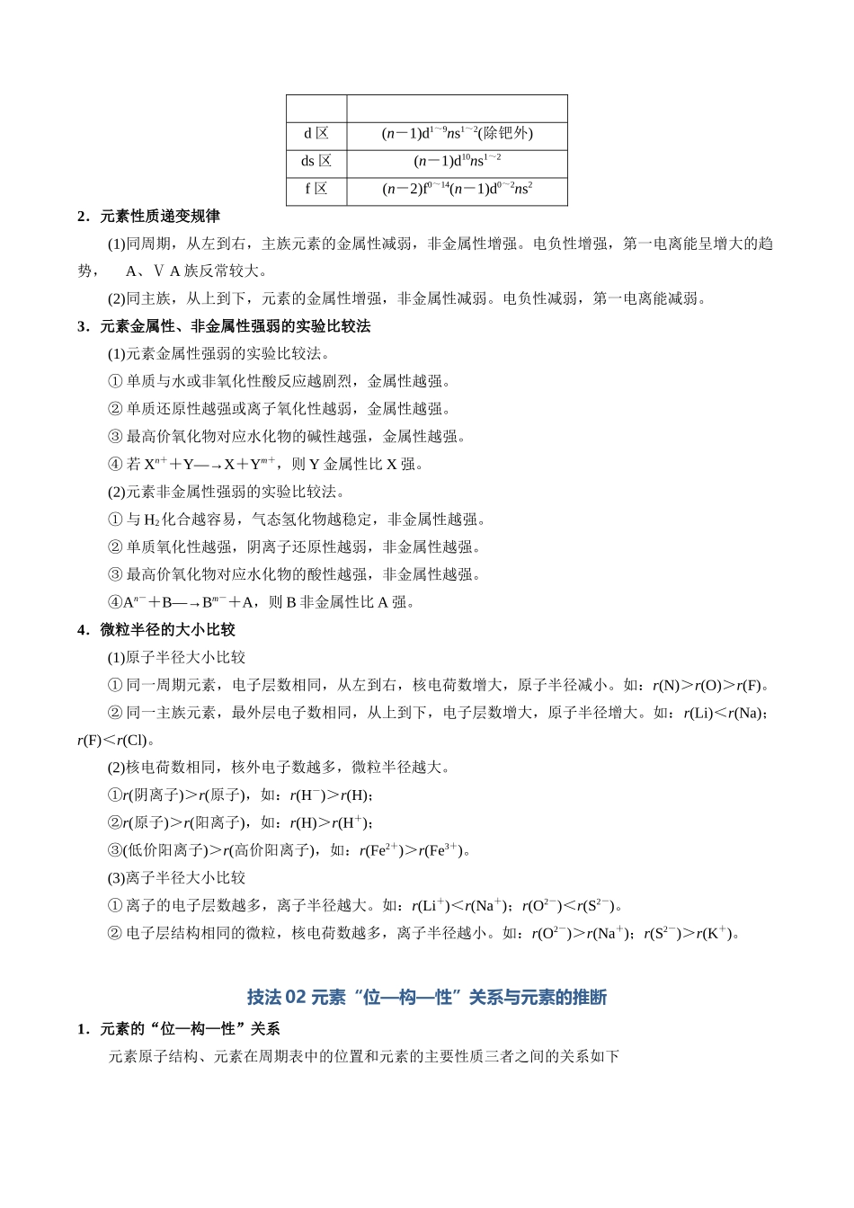 清单08元素的综合推断（知识方法能力清单）（解析版）.docx_第3页