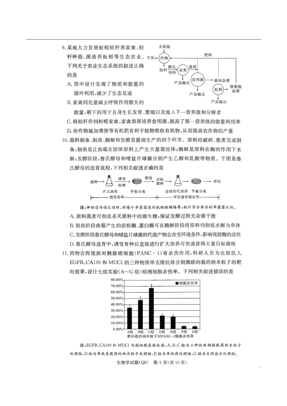 生物+答案湖南长沙市第一中学2025-2026学年高三上学期月考试卷（六）(1.20-1.21).pdf_第3页
