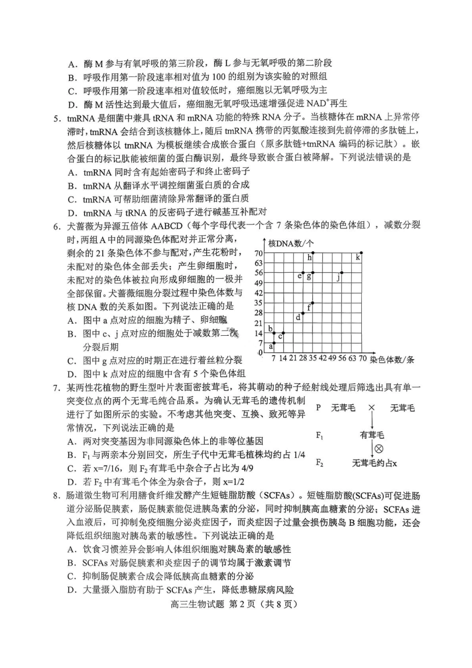 生物山东菏泽市2026年高三一模考试(菏泽一模)(3.4-3.6).pdf_第2页