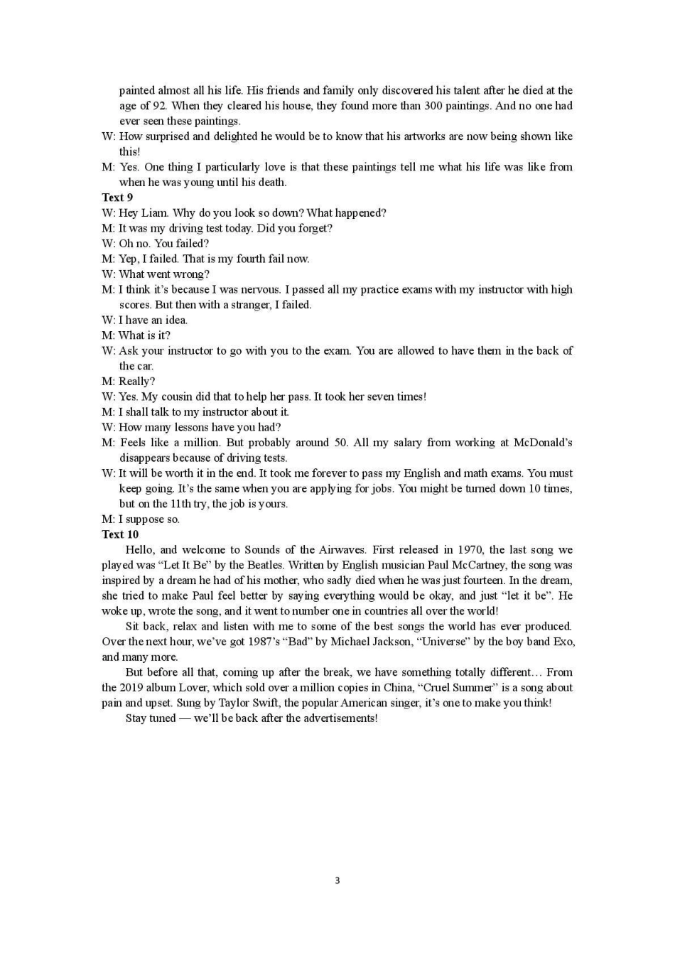 烟台市2026年高考诊断性测试英语答案.pdf_第3页