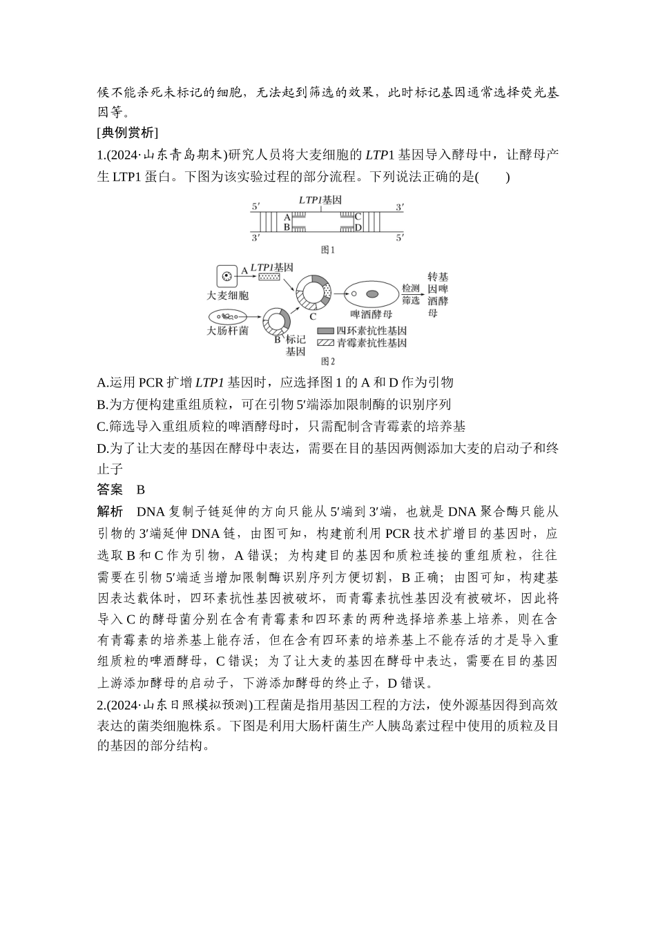 易错点12双标记基因载体.doc_第2页