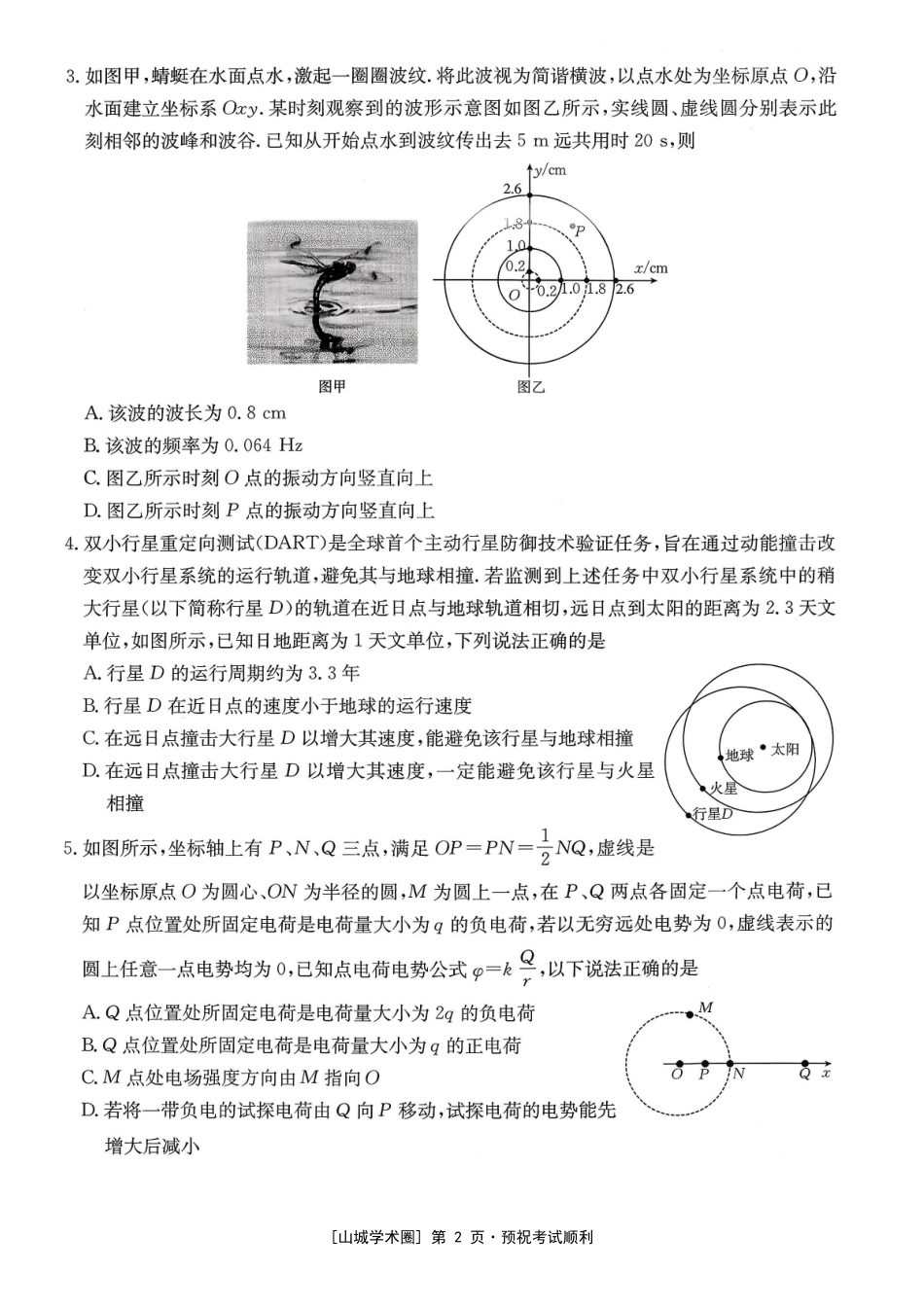 重庆好教育联盟2026届高三下学期3月开学联考(26-284C)物理.pdf_第2页