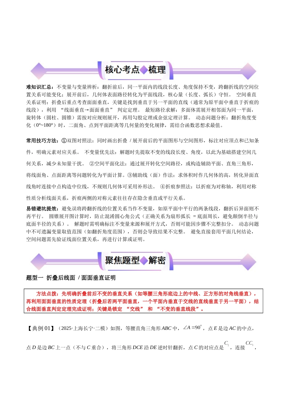 专题11立体几何中翻转和折叠问题（培优高频考点专练）（解析版）.docx_第2页