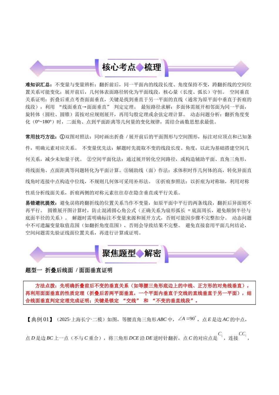 专题11立体几何中翻转和折叠问题（培优高频考点专练）（原卷版）.docx_第2页
