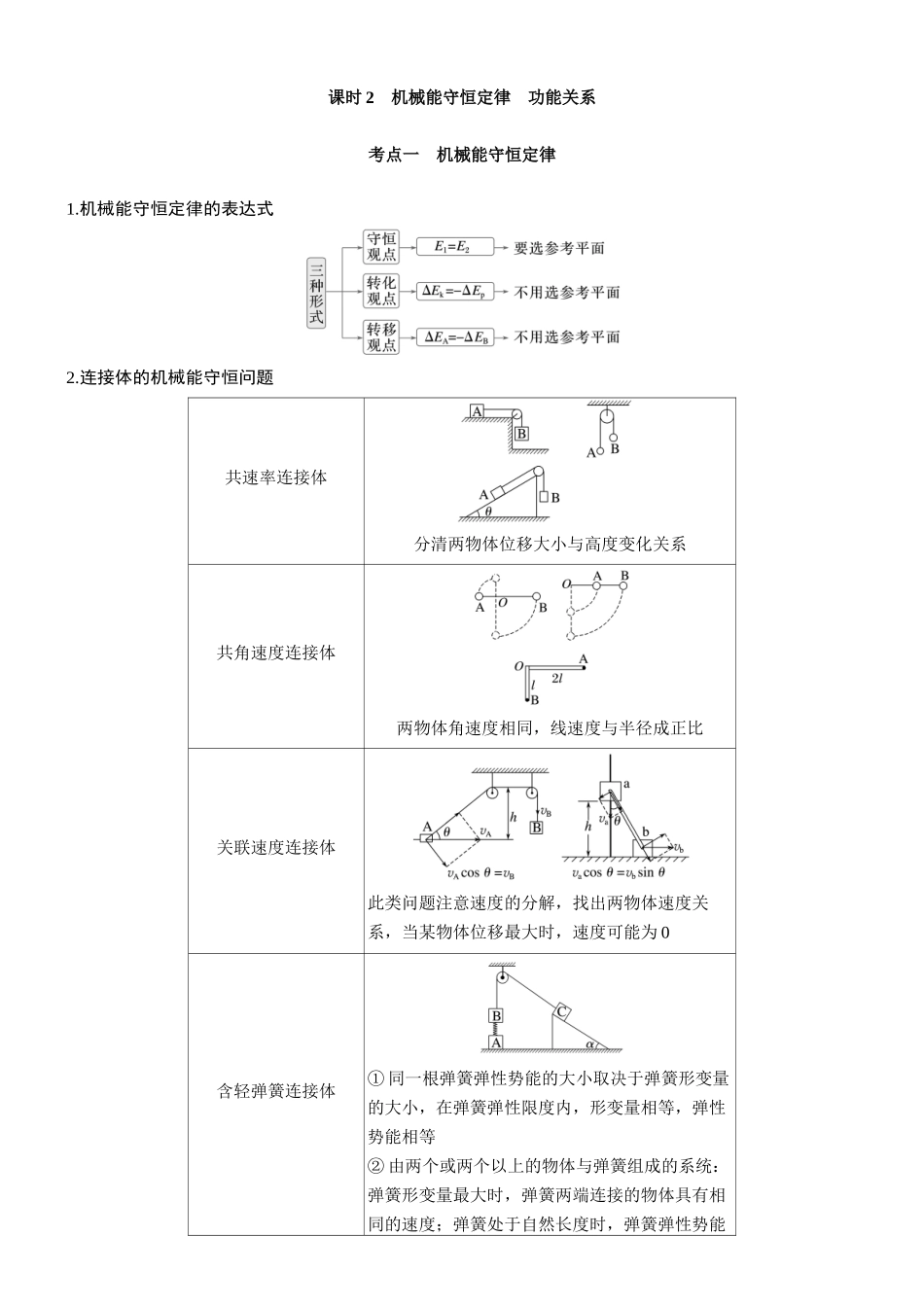 专题二第4讲课时2机械能守恒定律功能关系.docx_第1页