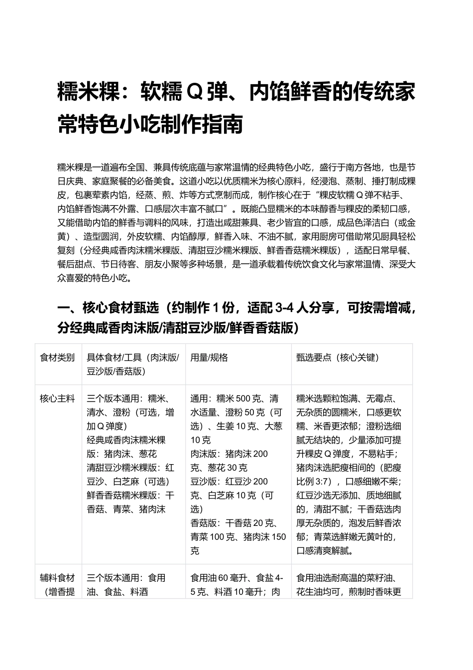 糯米粿：软糯Q弹、内馅鲜香的传统家常特色小吃制作指南.docx_第1页