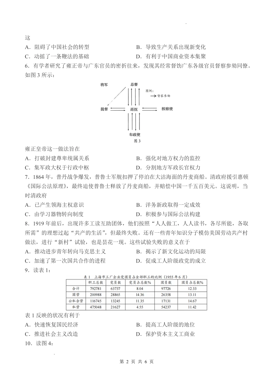 2026年汕头市普通高考第一次模拟考试历史.pdf_第2页
